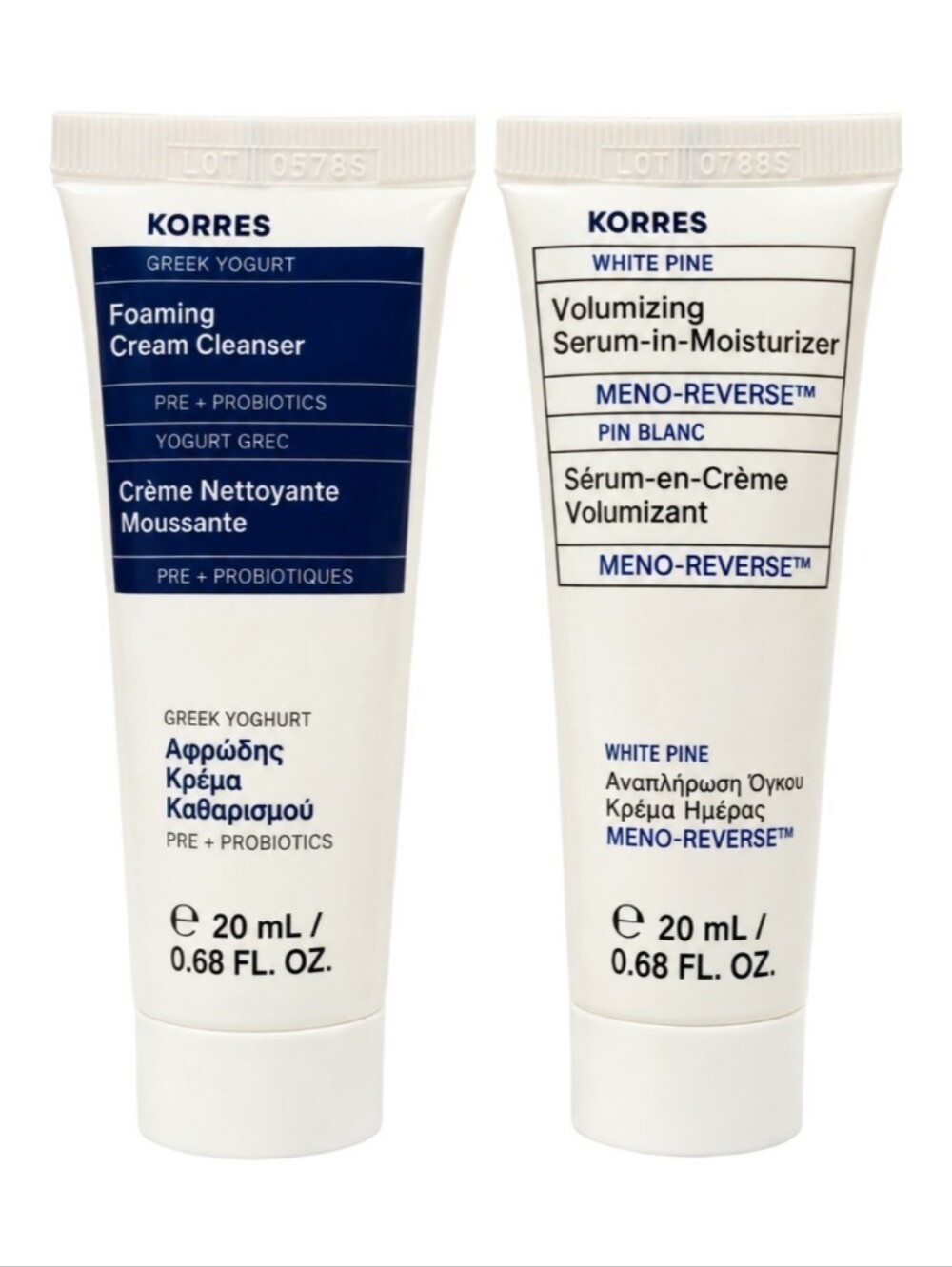 NEW Korres Vitality Power Duo Set Greek Yoghurt Cleanser +White Pine Moisturizer